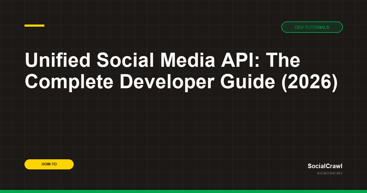 What Is a Unified Social Media API? A 2026 Guide